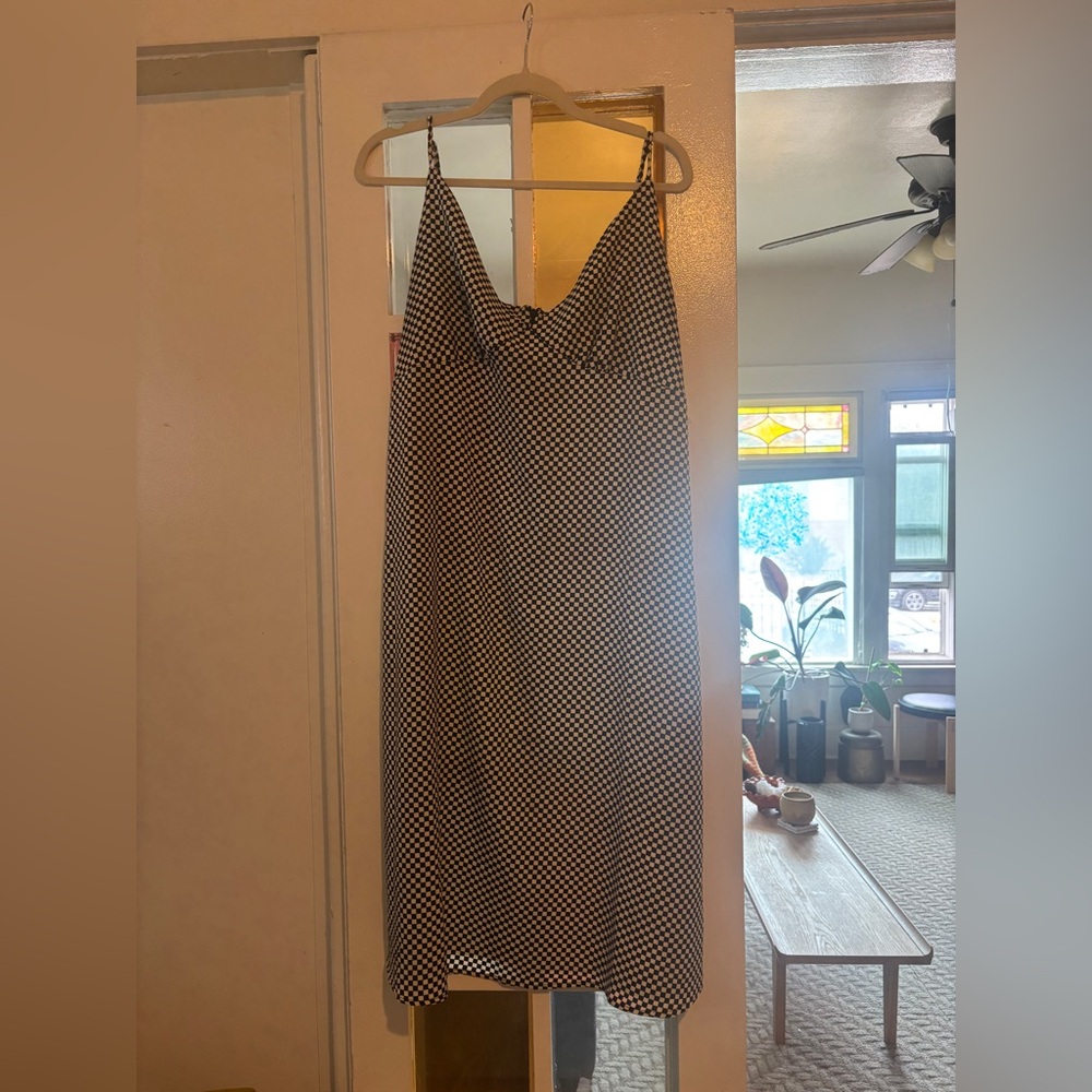 Lisa Says Gah Checkered Midi Dress